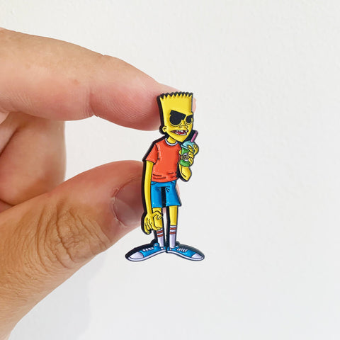 Bart x Squishee Gorilaz Pin Badge