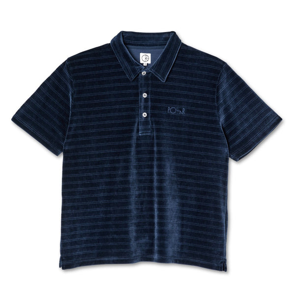 Stripe velour shirt